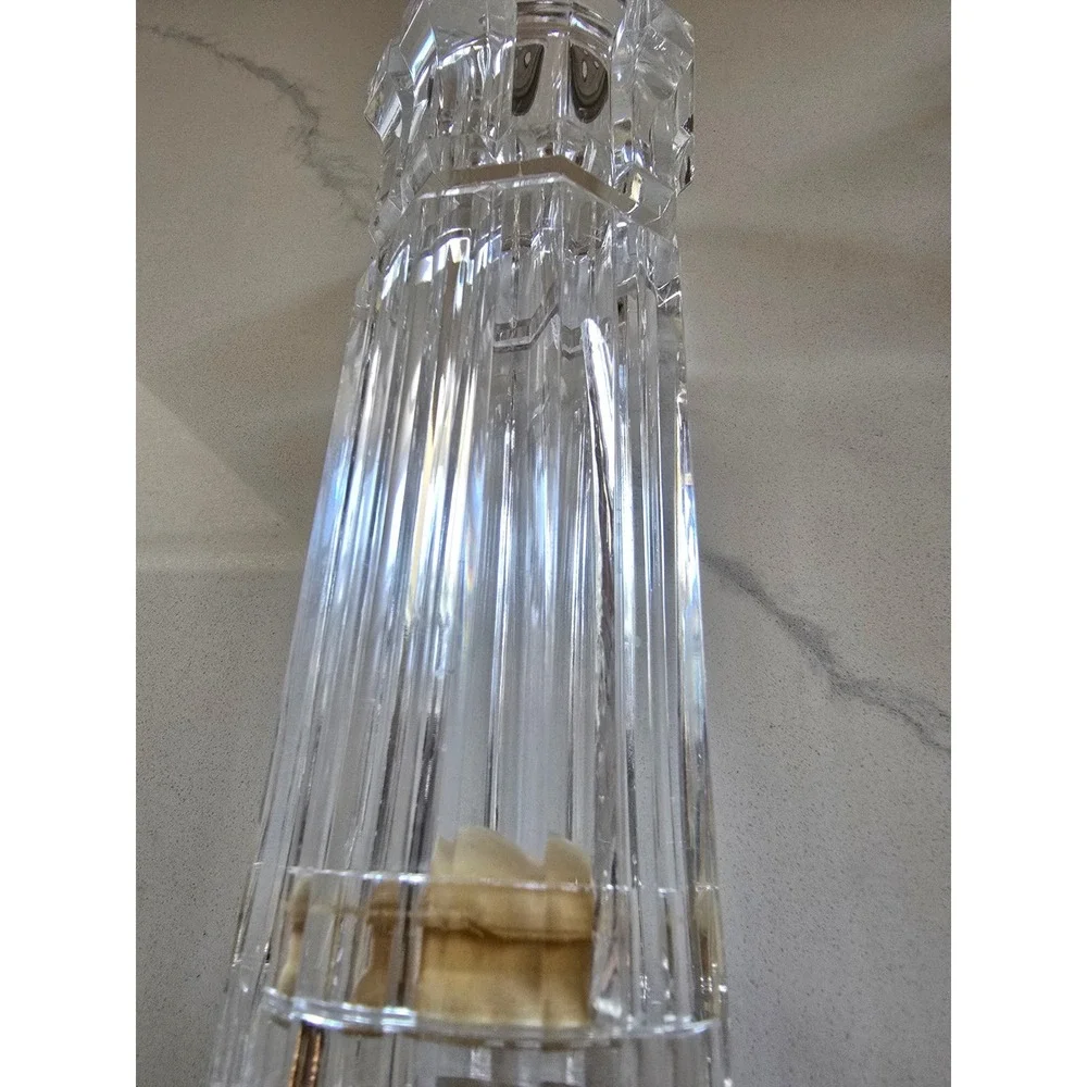 Olde Thompson Clear Faceted Acrylic Salt Shaker and Pepper Mill Set Made in USA